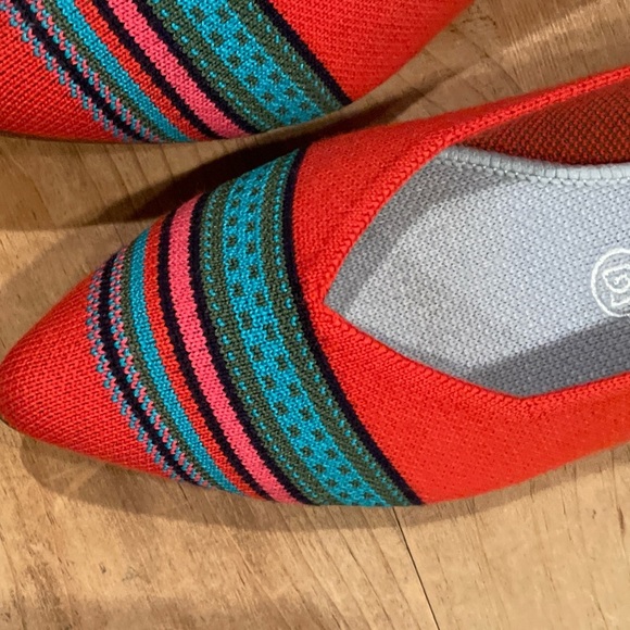 Rare Rothy’s Merino Collection Blaze Ribbon Stripe Points flats Loafers 8.5 - Picture 7 of 10